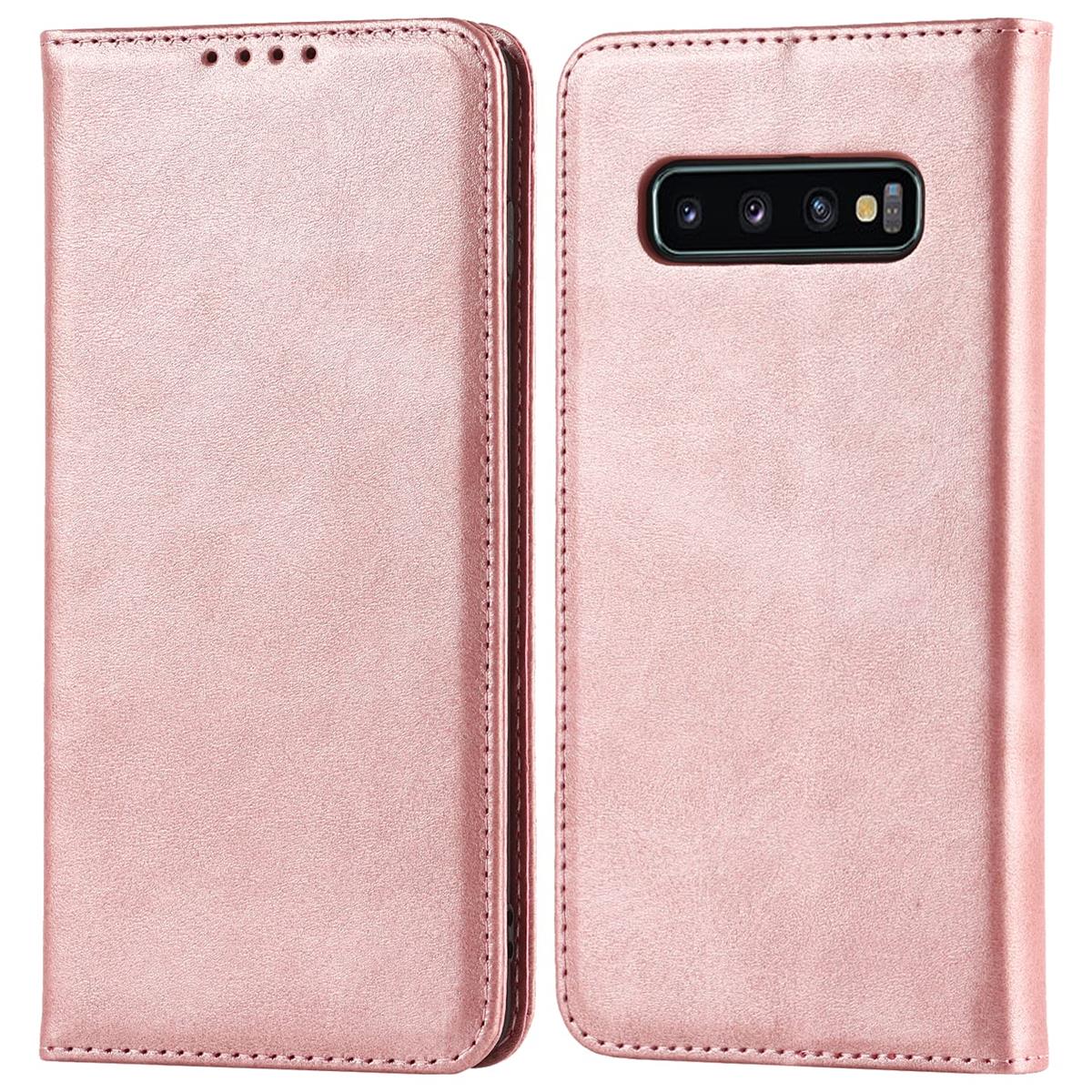 Rakuten - 【Hamany】ギャラクシーS10プラス ケース 手帳型 SC-04L / SCV42 / SC-05L スマホケース 収納 galaxys10plus ケース 耐衝撃 耐久性 耐摩擦 マグネット式 レザー カバー -ファッションローズゴールド