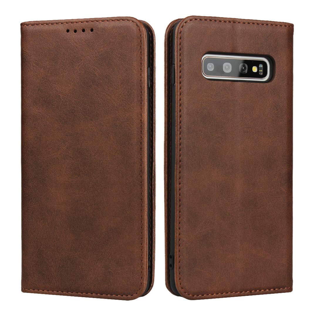 Rakuten - 【Hamany】 galaxy s10 plus ケース 手帳型 ギャラクシーs10プラス ケース SC-04L / SCV42 / SC-05L スマホケース 収納 galaxys10plus ケース 耐衝撃 耐久性 耐摩擦 galaxy s10プラス ケース マグネット式 レザー カバー -ヴィンテージダークブラウン