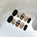 RosiFoxi Nails 手作り ネイルチップ 付け爪 優雅 可愛い アンバー 短い 中長 フレンチネイル insで色 パーティ 休日 通勤 ネイルアート 10枚入 (暖かい赤褐, M)