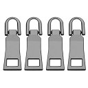 DEVENTORZ ファスナー スライダー 交換用 引き手 4個セット 金属製 ジッパー 持ち手 交換 ファスナー修理用 リュック 財布 衣類 ブーツなど DI...