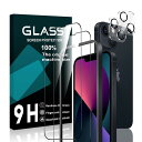 対応 iPhone13 mini フイルム 指紋認証対応 iPhone13ミニ 用 ガラスフィルム(2枚入り)+ アイフォン13ミニ 用 レンズフィルム (2枚入り) + ガイド枠き【日本AGC旭硝子素材-高 品質】 強化ガラスピクセル7A 強化ガラス 保護フィルム 液晶 ガラス 厚さ0.26mm超薄型 硬度9H 高