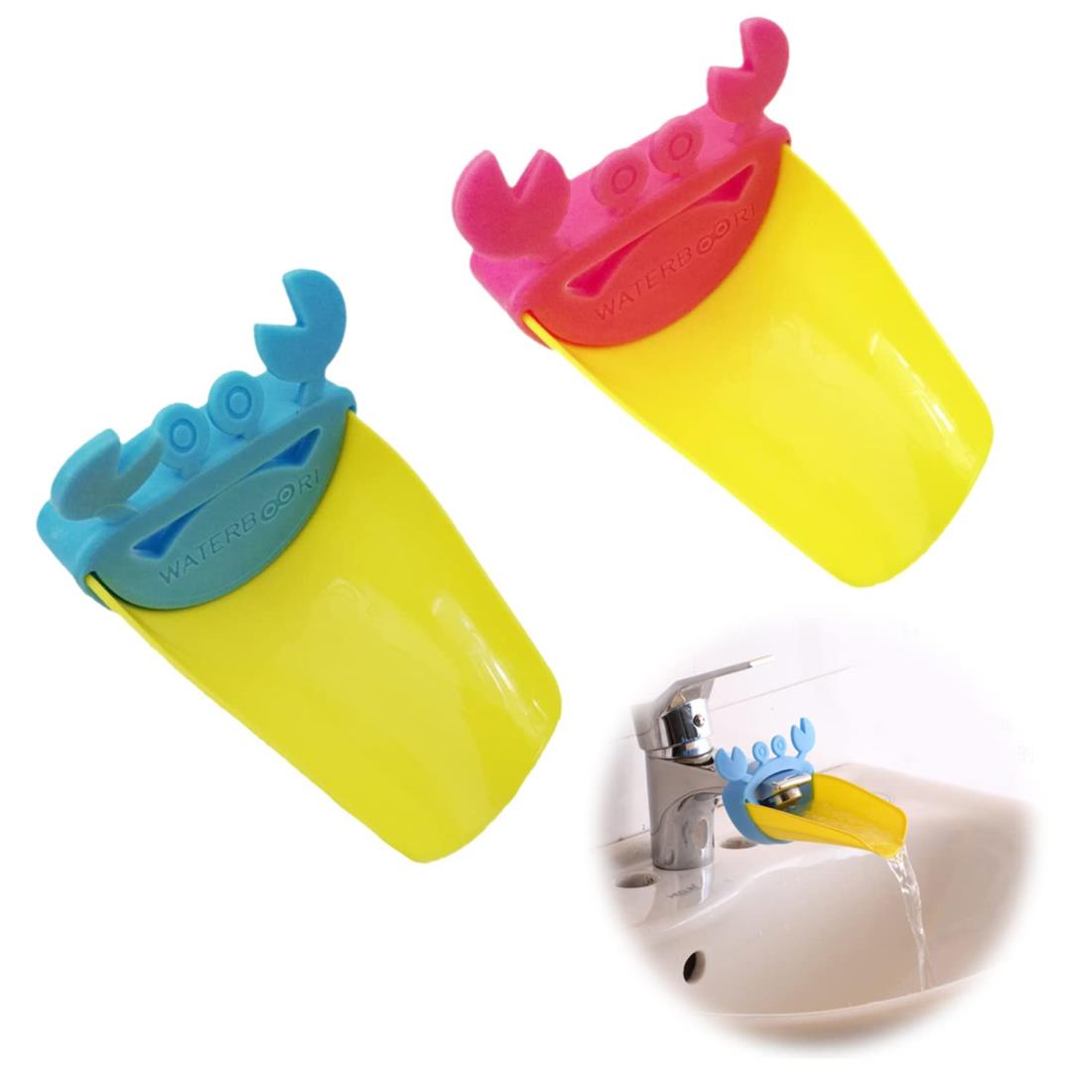 ZHEJIA ウォーターガイド 蛇口 延長 子供用 手洗いサポート （2個入）便利 浴室 洗面台 補助 子ども用 蛇口補助 デザイン 手洗い 可愛い便利グッズ 設置簡単 水の飛散防止 取り付け簡単 青、ピンク