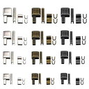 YFFSFDC ジッパープル 部品 ラッチ スライダー ジッパー修理キット 3色 スライダー リテーナー 挿入 ピンジッパーボトム 蝶棒 ジッパー交換キット 4サイズ #3 #5 #8 #10 (24セット)
