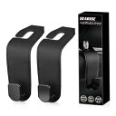 SEARISE ヘッドレストフック 車 フック 荷物かけ 2個 シートフック 荷掛けフック カー用品 便利グッズ (ブラック)