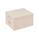 NEOVIVA 収納ボックス 折りたたみ かわいい ふた付き 収納ケース 衣類 整理箱 大容量 防塵 収納 バスケット おしゃれ アプリコット ピンク M