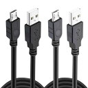 PS4 コントローラー 充電ケーブル 1.8M 2本 PS4充電器 micro USB 急速充電 Xbox One/PlayStation4 slim/PS4 Pro等に対応 ブラック