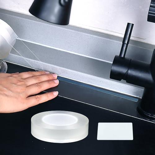 防カビテープ マスキングテープ 透明 防水テープ 補修テープ コ ンロの隙間テープ 台所コーナーテープ キッチン すきまテープ カビ汚れ防止 のり残らず カビ汚れ防止 防水 防油 強粘着 耐熱 のり残らず 繰り返し 台所 キッチン お風呂 浴槽まわり 洗面台 サイズ：30mm×5m