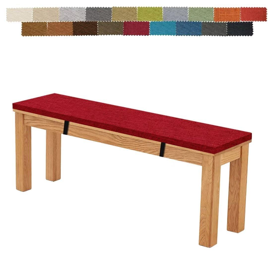 Firsttry ダイニングベンチ クッション 椅子用 長座布団 90*30*3 高密度メモリーフォーム 高反発 カバ..