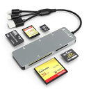 2024最新 SDカードリーダー 5 in 1 Lightning+USB A+USB C - SD/TF/MS/CF/XDカードリーダー変換アダプタ OTG機能 写真/ビデオ/資料 双方向高速転送 設定不要 アルミニウム メモリーカード リーダーiPhone, iPad, MacBook, Windows11, Android スマホ, PCに対応(2)