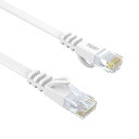 LANケーブル 3m CAT6 フラットカテゴリー6 RJ45 イーサネットケーブル ランケーブル 3メートル フラットケーブル やわらか らんけーぶる 爪折れ防止 モデム ルーター PS3 PS4 Xbox等に対応 ホワイト
