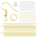 【Arti-Cipes】ピアスフック 約100組(300個)セット 丸玉付き 釣針ピアス 金属アレルギー対応 キャッチ付き ピアス金具 ジュエリー用 付き ジャ...
