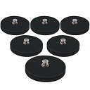 MAGXCENE 6個入り 超強力ネオジム磁石 アンチスクラッチ 台座 マグネット ラバーコーティング 強力磁石 M4ネジ付き スタッド付き ネオジム磁石ベース ツール、LED作業灯、車用ベ の磁気マウント、カメラ 直径 43mm