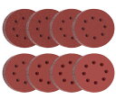 IROKCAKPT ディスクペーパー 125mm ランダムサンダー ペーパー 丸型 8穴 マジック式 サンディングディスク,計80枚入セット(#40/#60/#80/#120/#180/#240/#320/#400 ×各10枚)木工DIY作業に 金属磨き 車の研磨