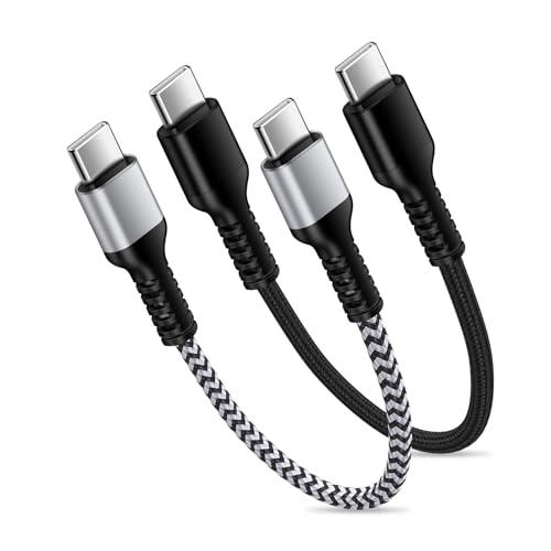 タイプc ケーブル 短い pd対応 iPhone15充電【0.3m 2本】30W 急速充電 USB C ケー...
