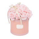 Akiraki ソープフラワー 花束 バラ 造花 枯れない花 そのまま飾れるブーケ ブーケ インテリア ギフト 誕生日プレゼント女性 母の日 お祝い 退職 卒業式 転居 お見舞い 贈り物(ピンク)