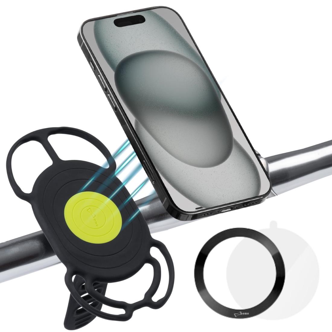 2024最新【Bone】Bike Tie 4 Magnetic 自転車 スマホホルダー 磁気 シリコン, magsafe 強力磁石シール..