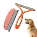 UrbanPulse 猫 犬 抜け毛取りブラシ 毛玉取り ペット用品 掃除 カーペット 毛取り ブラシ 粘着テープ節約 衣類 絨毯 寝具 シート ソファー用 ほこり取り お手入れ用品 手動除去 耐久性 が生地を傷つけない 隙間掃除 両面使え 毛玉取り器 2個入り (オレンジ)