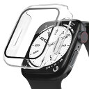POLINK for Apple Watch用 ケース Series 9/8/7/6/5/4/SE2/SE 41mm PC素材 強化ガラス アップルウォッチ 保護用カバー 超薄型 高耐久 耐衝撃 高透過率 指紋防止 for Apple Watch用 カバー 全面保護 クリア(2)