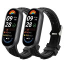 MiBand9 MiBand8 交換用ベルト2個入り MoKo XiaoMi Mi バンド9 Mi バンド8 ミバンド9 ミバンド8 Xiaomi Smart ...