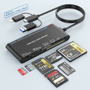 7in3 メモリーカードリーダー【2024 MFi認証品】Lightning/Type C/USB 3.0 SD/TF(Micro SD)/MS/XD/CFカー...