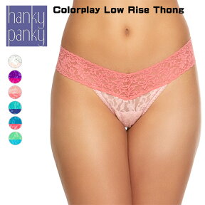 ハンキーパンキー タンガ hanky panky バイカラー ハンキーパンキー下着 ローライズ XS S サイズ カラープレイ 日本正規輸入品 レディース ショーツ インナー 下着 Tバッグ レース ヨガウェア ヨガ ピラティス ウェア かわいい 母の日 プレゼント 母の日ギフト