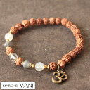 VANI ブレスレット grey-moon-stone 【vani ヴァニ ブレスレット ヨガ アクセサリー 天然石 ルドラクシャ 瞑想】 母の日 プレゼント ...