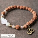 VANI ブレスレット strawberry quartz 【vani ヴァニ ブレスレット ヨガ アクセサリー 天然石 ルドラクシャ 瞑想】 母の日 プレゼン...