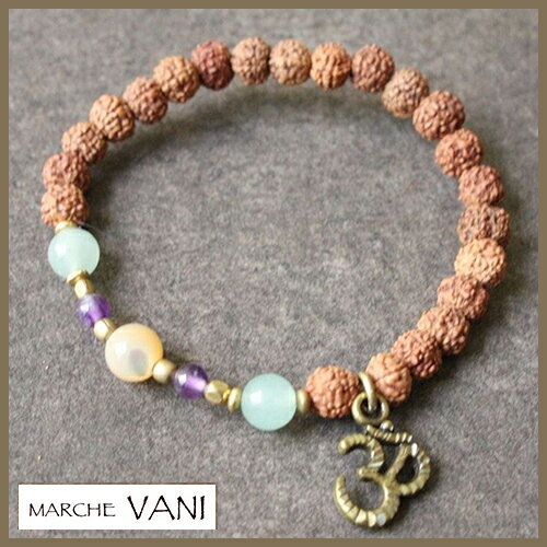 VANI ブレスレット mother-of-pearl 【vani ヴァニ ブレスレット ヨガ アクセサリー 天然石 ルドラクシャ 瞑想】 母の日 プレゼント 母..