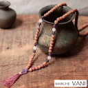 VANI マーラー amethyst-rose-quartz 【vani ヴァニ マラ ヨガ アクセサリー 天然石 ルドラクシャ 瞑想 ネックレス】 母の日 プ...