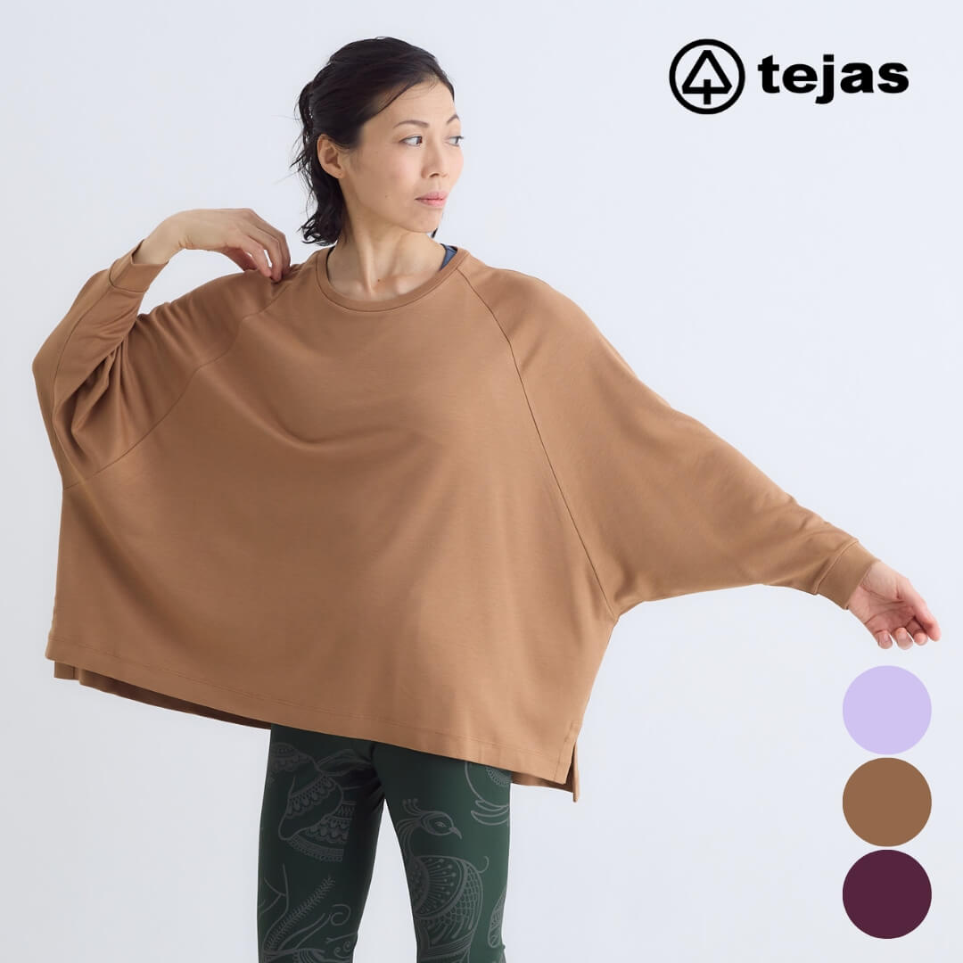 テジャス tejas ヨガウェア トップス 長袖 チュニック レディース ラリタチュニック tl252185 フリーサイズ ゆったり 体型カバー 着痩せ効果 ピラティスウェア リラックスウェア おしゃれ かわいい 2025年 秋冬 新作