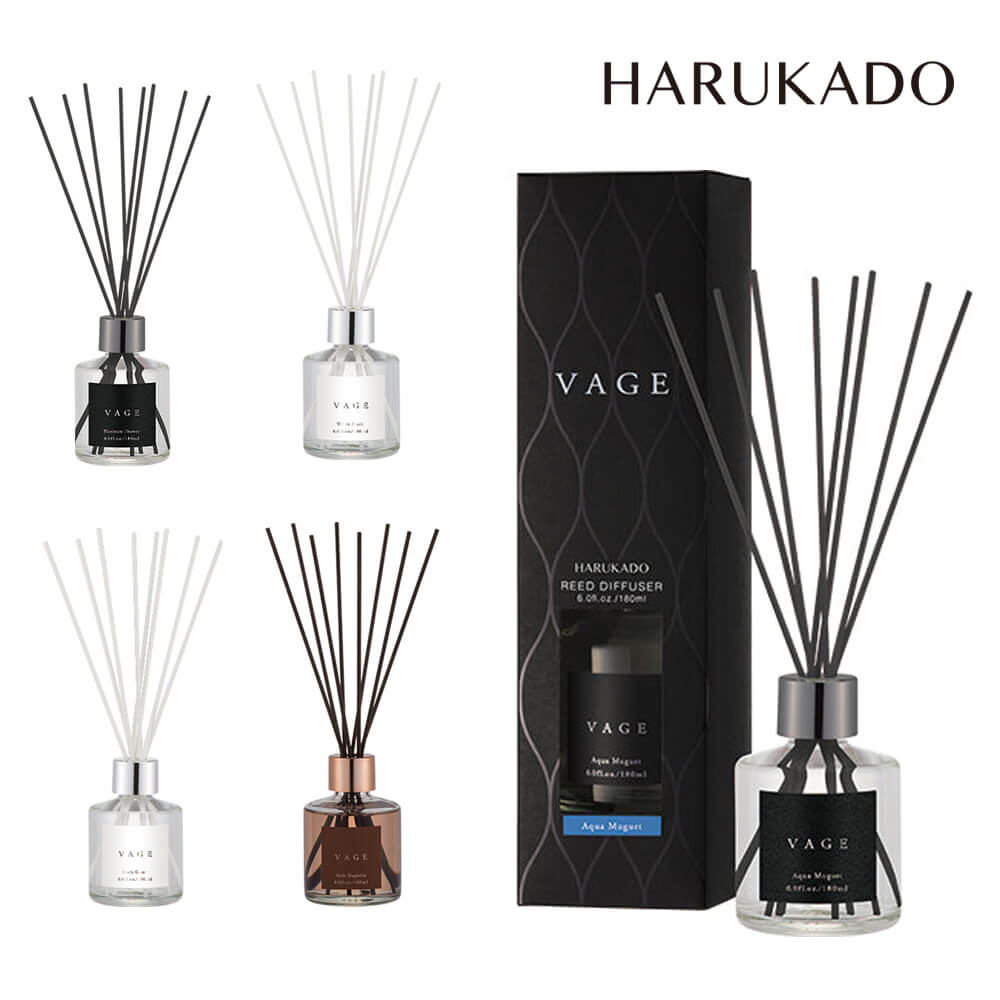 VAGE ディフューザー バーグ リードディフューザー 180mL 車 プラチナ アンバー アクアミュゲ ホワイトムスク マグノリア スティック ラグジュアリー...