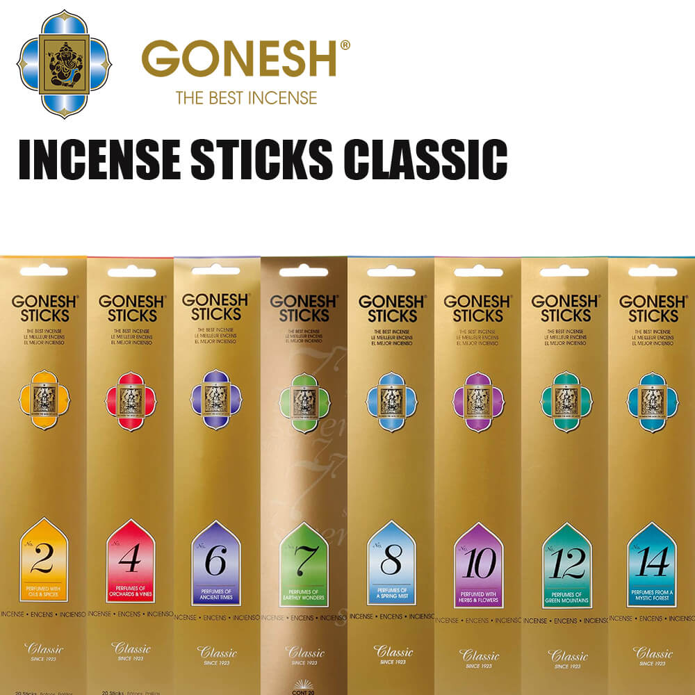 GONESH お香 sticks 20本入り スティック ガーネッシュ クラシック NO8 NO4 NO6 NO7 NO2 NO10 NO12 NO14 フレグランス おしゃれ ギフト プレゼント daiko 大香 日本正規品 母の日 プレゼント 母の日ギフト