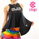 クラップ フィットネス ウェア clap クラップ フィットネスウェア レディース タンクトップ スリットタンク C-LOGO SLIT TANK ロゴ シンプ...