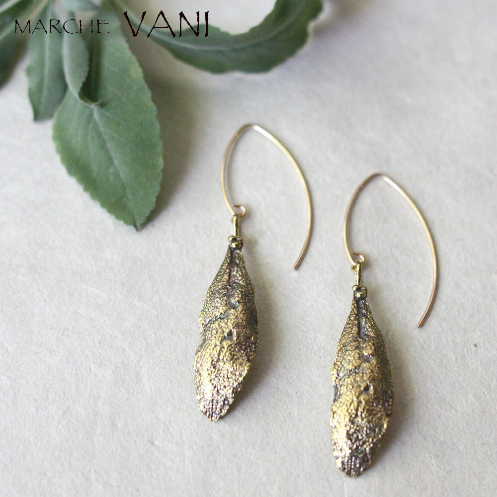 VANI ピアス 一対 sage brass 真鍮 ヴァニ ヨガ アクセサリー ハンドメイド 手作り 母の日 プレゼント 母の日ギフト