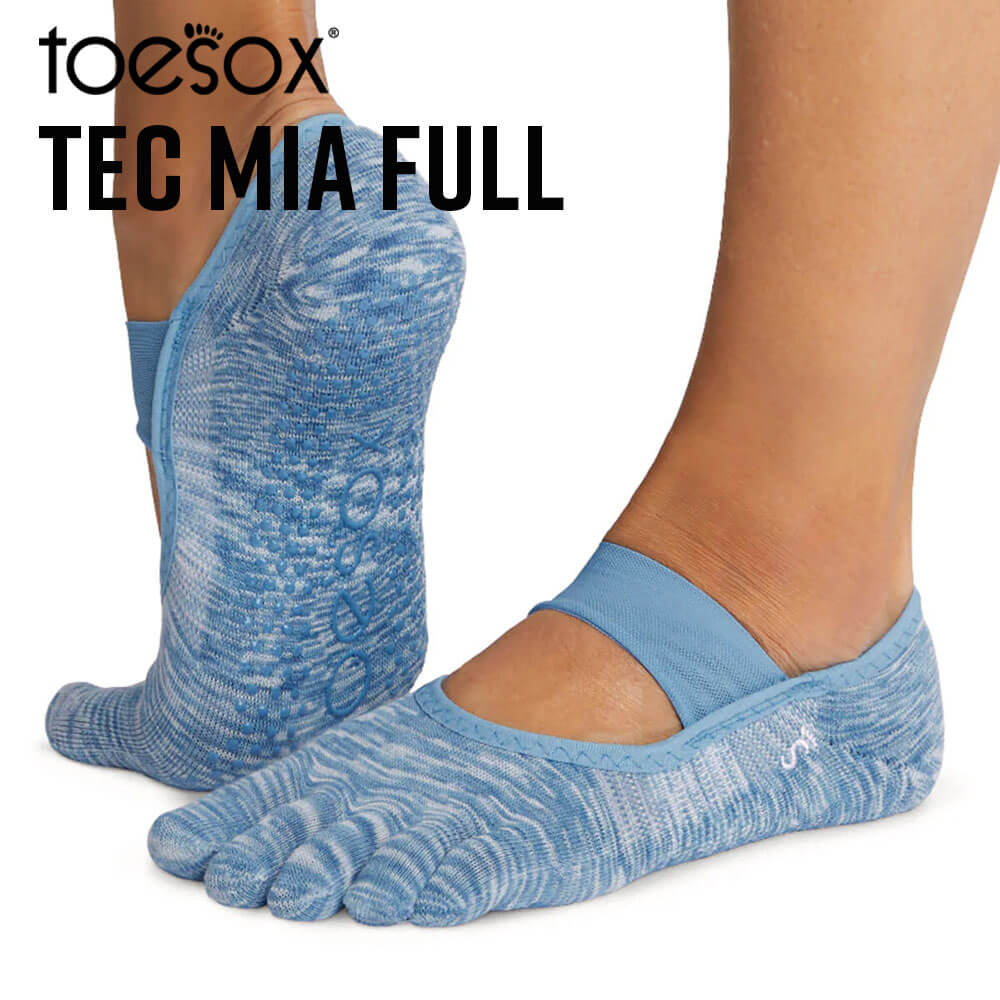 toesox トゥソックス 靴下 日本正規品 吸汗 速乾 Tec Mia ミア FULL グリップソックス Sサイズ Mサイズ ヨガ 靴下 滑り止め付き つま先あり 五本指ソックス レディース くつぶし 日本正規代理…