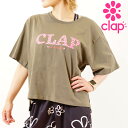 clap クラップ フィットネス ウェア clap クラップ フィットネスウェア レディース 半袖 Tシャツ ビックTシャツ オーバーサイズ トップス CLAP...