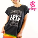 クラップ フィットネス ウェア clap クラップ フィットネスウェア レディース Tシャツ 半袖 LOVE CLAP DOLMAN S ロゴ シンプル ドルマ...