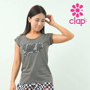 クラップ clap フィットネス クラップヨガウェア レディース clap フィットネス トップス 半袖 CHECKER CLAP STRETCH TEE M/...