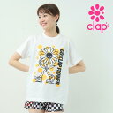 クラップ clap フィットネス クラップウェア レディース フィットネスウェア トップス 半袖 Tシャツ レディース CLAP FLOWER TEE M/フリ...