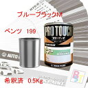 ロックペイント プロタッチ 1液塗料 調色 ベンツ 199 ブルーブラックM 希釈済み 0.5Kg