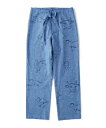 OLD JOE - ORIGINAL PRINTED EASY TROUSER (DRAWING) - INDIGO(4)