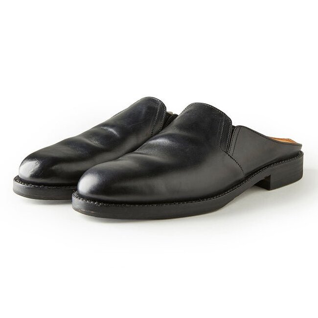 OLD JOE - “The Loafer“ STUNNING LEATHER MULES - BLACK