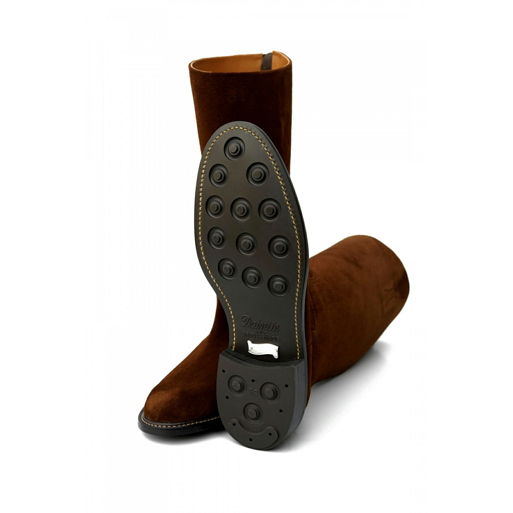 OLD JOE - "The Gamekeeper" ARTISAN LEATHER RIDING BOOTS - WHISKEY SUEDE