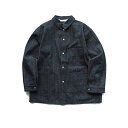 OLD JOE - CAMP COLLAR MOULDER JACKET - INDIGO