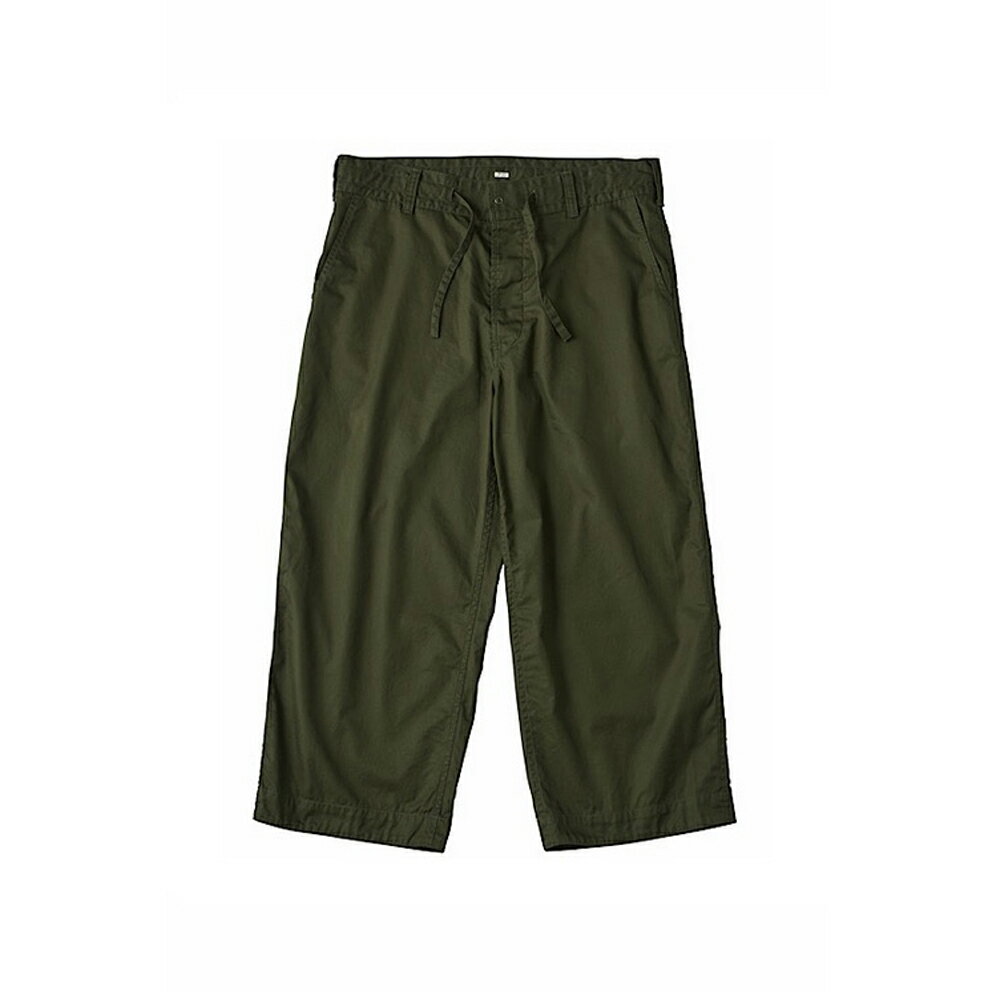 Porter Classic - GABARDINE WIDE PANTS - OLIVE