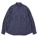 PORTER CLASSIC - ROLL UP SOFT CUPRO SHIRT - BLUE(4)