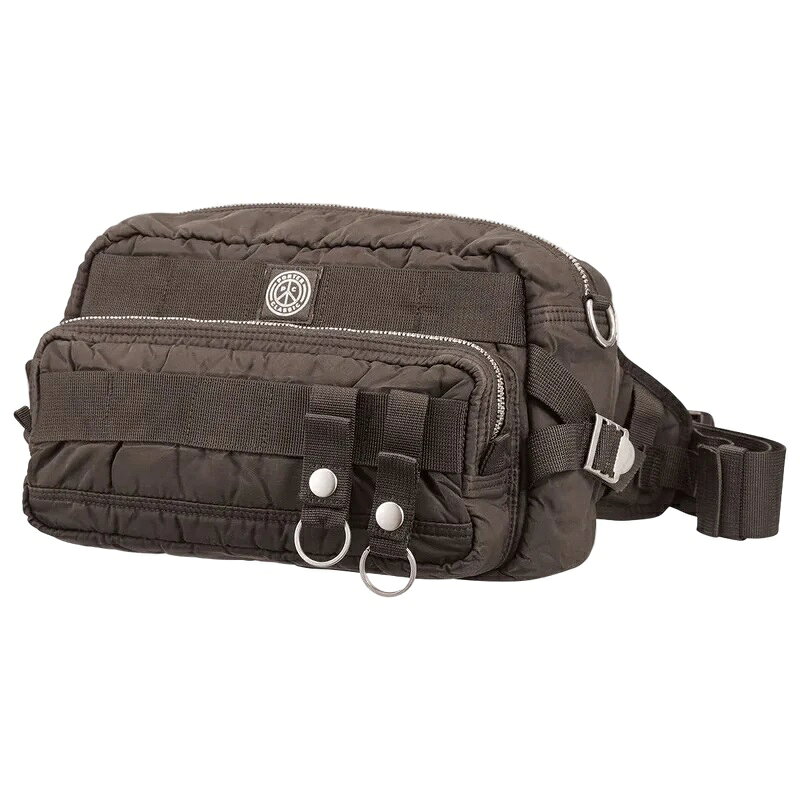PORTER CLASSIC - SUPER NYLON WAIST BAG - BLACK