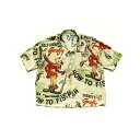 DISNEY VINTAGE POSTERS / PORTER CLASSIC ALOHA COLLECTION ALOHA SHIRT - VINTAGE KHAKI