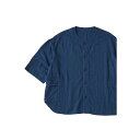 Porter Classic - SUVIN GOLD GAUZE BASEBALL SHIRT - NAVY