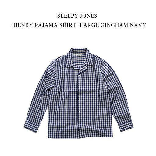 SLEEPY JONES - HENRY PAJAMA SHIRT -LARGE GINGHAM NAVY SLEEPY JONES - HENRY PAJAMA SHIRT -LARGE GINGHAM NAVY